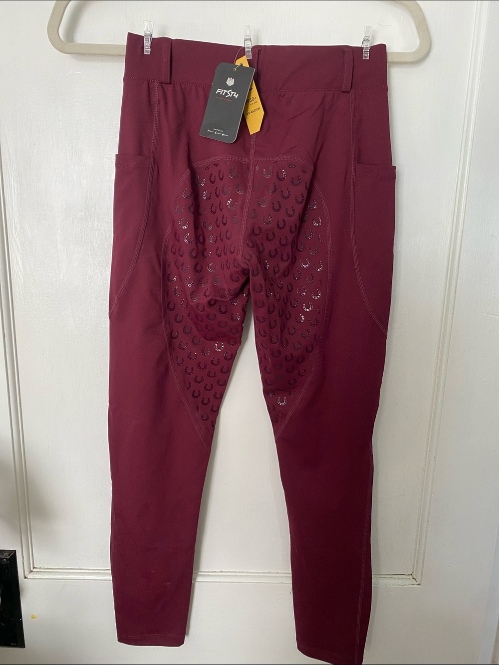 Woman’s Burgundy Gripper Riding Tights